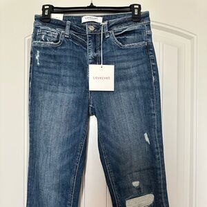 New Lovervet High Rise Flare Jeans in Med Blue Wash